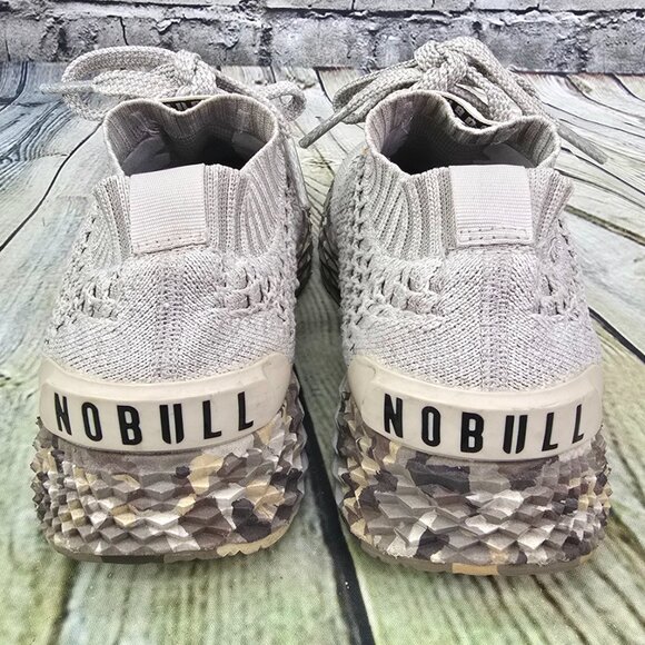 NOBULL Wild Aspire Knit Runners Men's Size 7 Women's 8.5 Beige Gym Shoe CrossFit - Picture 5 of 9